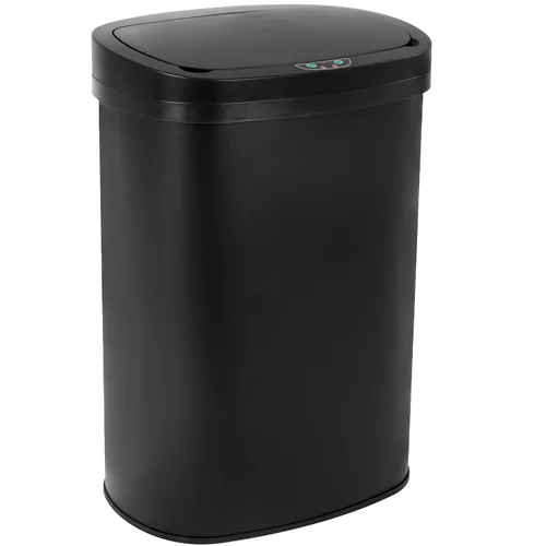 Vista 12 de BestOffice Papelera de 13 galones con tapa Papelera automática sin contacto Control de olores Diseño ovalado moderno Fácil de limpiar