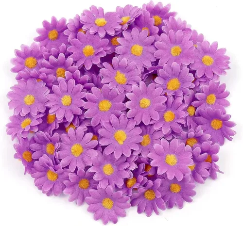 Vista 24 de 100 cabezas de girasol de seda de 1.969 in, 2 pulgadas, decoración de boda, corona de regalo, álbum de recortes, manualidades, fiesta, festival