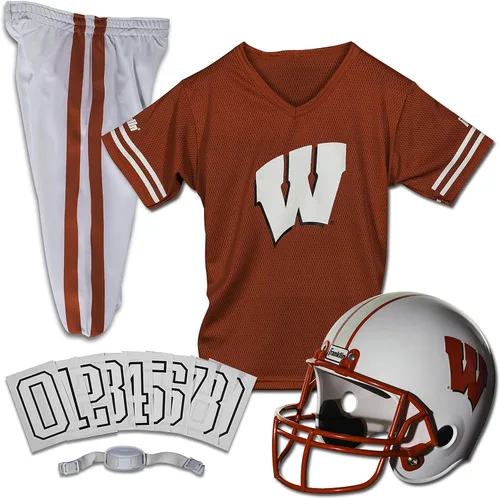 Vista 12 de Franklin Sports NCAA - Conjunto de uniforme de fútbol americano para niños, camiseta de fútbol universitario, casco + pantalones para niños y niñas