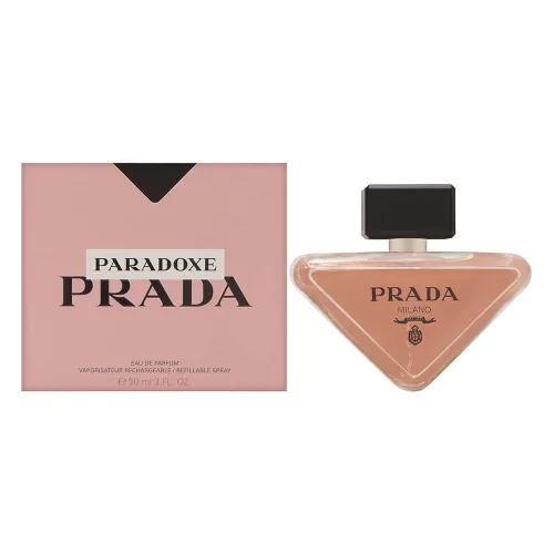 Vista 2 de Prada Paradoxe - Eau de Parfum en espray para mujer, 3.0 onzas, recargable y Gucci Bloom para mujer, Eau de Parfum en aerosol, 3.3 onzas, multicolor