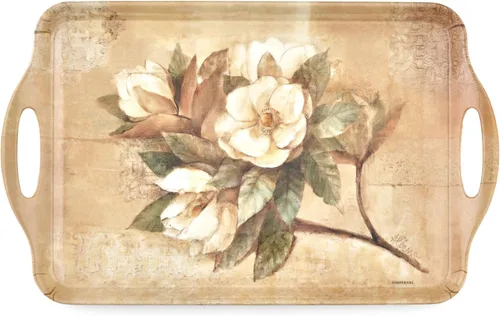 Vista 10 de Pimpernel Lilac Bloom Sandwich Tray – (15.1 x 6.5 pulgadas) Tablero rectangular de melamina con elegante diseño floral, accesorio de mesa decorativo