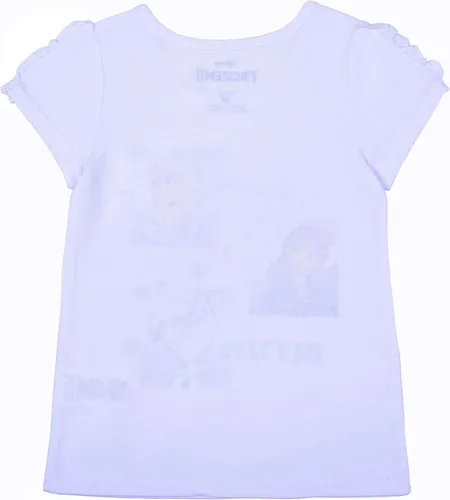Vista 5 de Disney Frozen - Conjunto de camisetas y leggings Elsa, Anna y Olaf para niñas pequeñas y niños pequeños, color púrpuraazulgris