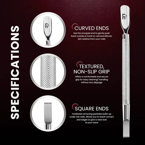 Vista 10 de Utopia Care, Removedor de cutícula profesional Professional Stainless Steel Cuticle Remover & Cutter, Durable Manicure & Pedicure Tool for Finger