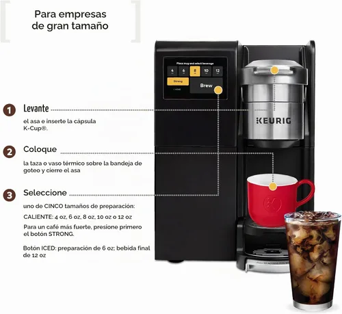 Vista 12 de Keurig K-3550 - Cafetera de una sola porción para grandes empresas, plomada