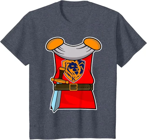 Vista 14 de Disfraz medieval de caballero de Halloween para adultos y niños, Negro, S