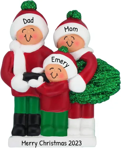 Vista 6 de Adornos personalizados para parejas 2024 – Bolas de Navidad para parejas, adornos de recuerdo 2024, adorno de recuerdo de nuestra primera Navidad