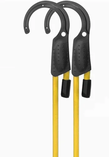 Vista 17 de Cuerdas elásticas ajustables de 18 pulgadas con ganchos, ajuste flexible de 6.5 a 18 pulgadas, correas elásticas negras con elasticidad superior