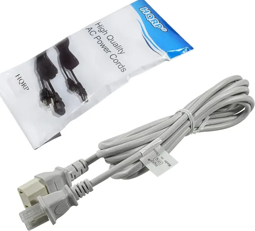 Vista 8 de HQRP Cable de alimentación de CA de 10 pies compatible con Denon DVD-2500BTCI DVD-3800BDCI S-5BD AVR-X3400H Blu-ray Disc DVD Video Player Cable