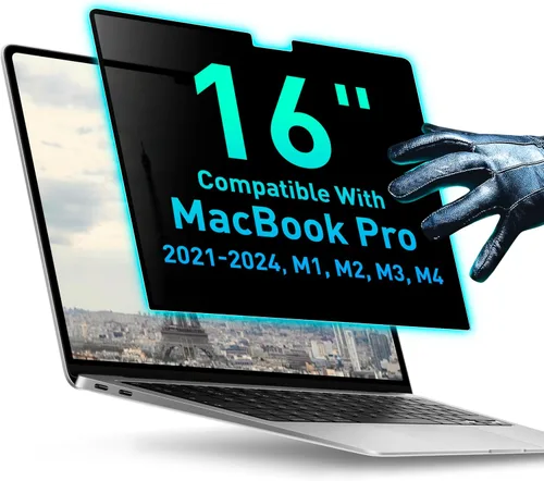 Vista 19 de Pantalla magnética de privacidad compatible con MacBook Pro de 13 pulgadas 2016, 2017, 2018, 2019, 2020, 2021, 2022, 2023, M1, M2 protector