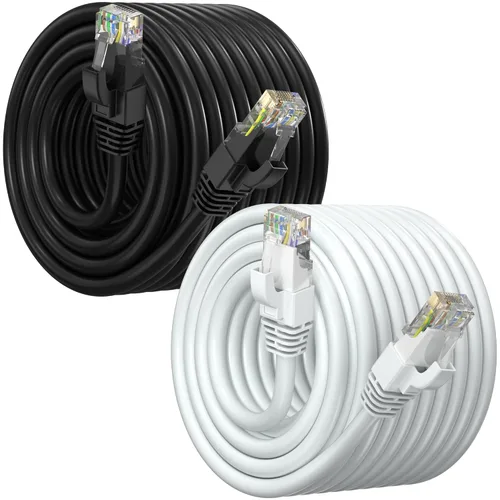 Vista 62 de Maximm Cable Ethernet Cat6, color negro (paquete de 2), cable UTP de 10 Gbps 550 MHz