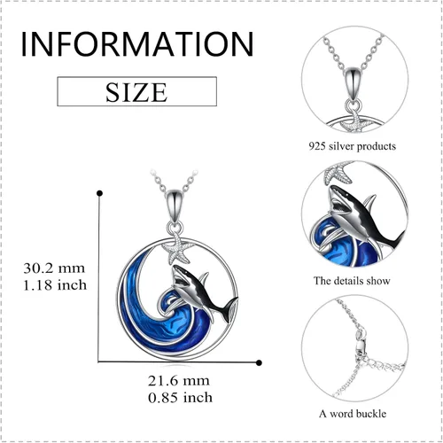 Vista 2 de AXELUNA Collar de tortuga de plata de ley 925, colgante de tortuga marina, collar de tortuga, joyería del océano para mujeres, niñas, madre esposa