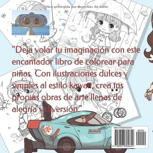 Vista 2 de Libro de Colorear Dibujos sencillos estilo Kawaii (Libros de colorear para niños y adultos) (Spanish Edition)