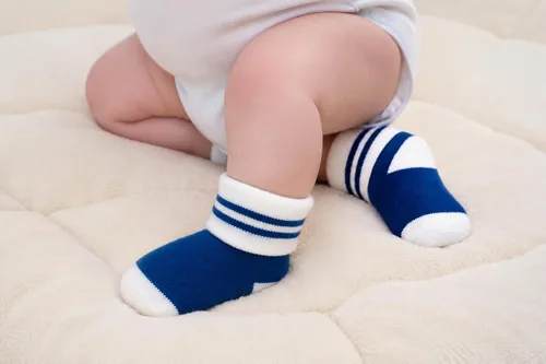 Vista 6 de RATIVE Baby Socks Soft Terry Turn Cuff For Newborns (0-6 Months)