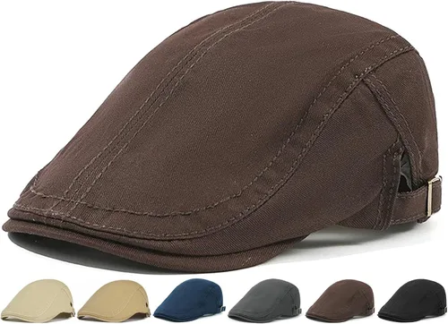 Vista 18 de Initlove Gorra de algodón para hombre, boina de hiedra de algodón para conducir