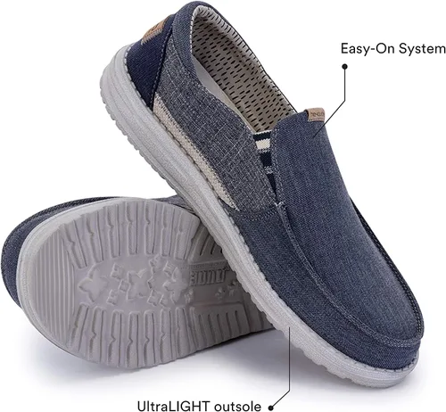 Vista 4 de Hey Dude Thad - Mocasines para hombre en varios colores, cómodos y ligeros
