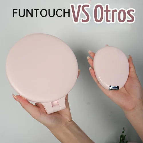 Vista 7 de FUNTOUCH Espejo de maquillaje de viaje recargable de 7 pulgadas, aumento Rosa