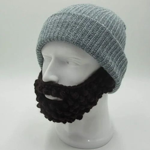 Vista 3 de YEKEYI Gorro de barba loco unisex de punto divertido gorro de Halloween máscara de viento