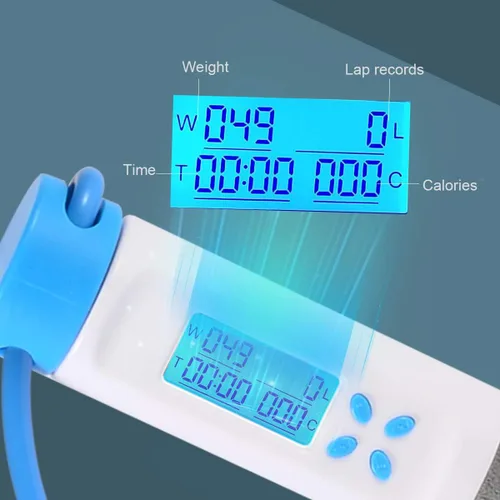 Vista 3 de Cuerda de saltar, cuerda de salto de entrenamiento con mango digital con contador de calorías para entrenamiento de fitness, cuerda de salto