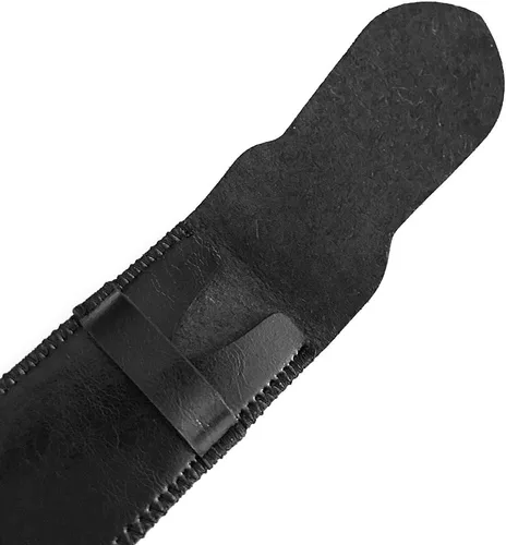 Vista 6 de Daimay Funda de cuero hecha a mano, funda protectora suave para bolígrafo, lápiz capacitivo, color negro y marrón