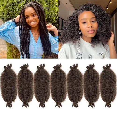 Vista 35 de Cabello afro trenzado elástico de 16 pulgadas, paquete de 3 marley twist para rastas falsas, trenzas rizadas de mariposa, cabello trenzado marley