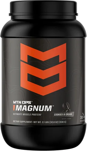 Vista 10 de MTN OPS Magnum - Proteína de chocolate en polvo, 0.81 oz de proteína aislada de suero y proteína de leche con BCAA, cero azúcar y sin gluten, 30