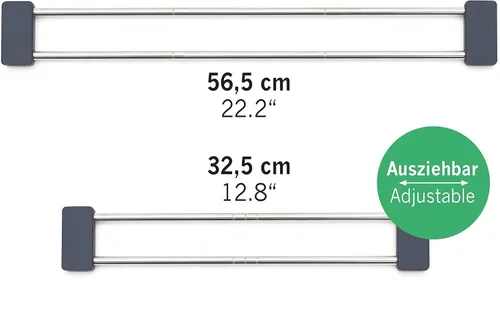 Vista 3 de Sanni Shoo drip.line Pure - Bandeja de goteo ajustable - Estante de cocina práctico y multifuncional para almacenar paños de cocina y cepillos