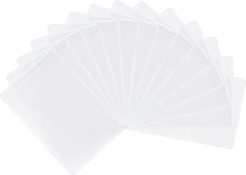 Vista 5 de Paquete de 100 fundas transparentes para tarjetero, impermeables, protector de tarjetas de Medicare, de plástico suave, funda de crédito