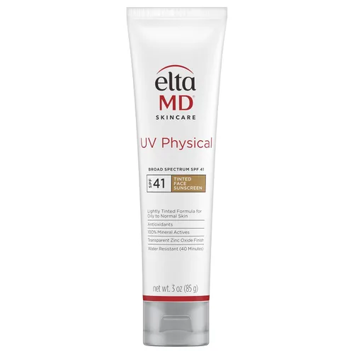 Vista 12 de EltaMD UV Physical Tinted 100% Mineral Face Sunscreen, SPF 40 and 41 Formulated with Antioxidants, 100% Mineral Actives, Transparent Zinc Oxide