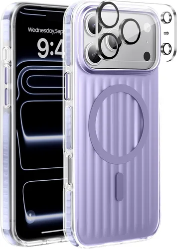 Vista 122 de Funda magnética para iPhone Air con protector de lente de cámara, protección grado militar de 10 pies, compatible con funda MagSafe Slim para iPhone