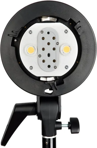Vista 5 de Godox AD-B2 Dual Power Twin Head Bowens Mount para instalar 2 Godox AD200Pro II o AD200 Pro Pocket Flash o Flashpoint eVOLV 200 TTL Modular Strobe