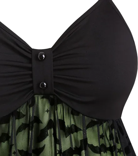 Vista 5 de Bidobibo Ropa gótica de talla grande para mujer, vestido gótico de lolita, vestido de baile de máscaras, vestido sexy de Halloween para mujer