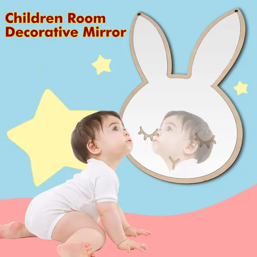 Vista 8 de TITA-DONG Espejo acrílico 3D con forma de nube, calcomanía decorativa de acrílico nórdico para pared, decoración del hogar, decoración del hogar