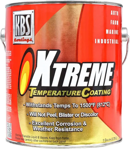 Vista 23 de KBS Coatings - Recubrimiento de temperatura Xtreme, color negro azabache , Acero inoxidable