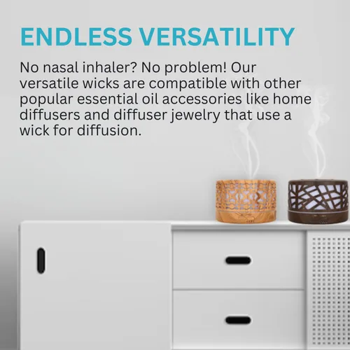 Vista 5 de Wild Essentials - Paquete de 12 repuestos para inhaladores de aceites esenciales de fibra de mecha, varillas nasales en blanco de 1.6 in