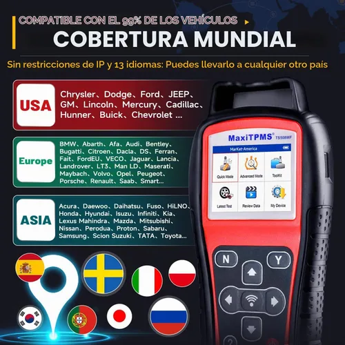 Vista 9 de Autel MaxiTPMS TS508WF TPMS herramienta de programación, WiFi Ver. de TS508 TS501 Pro 2026 Relearn Tool New of TS601 TS408S, Activate/Relearn All