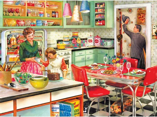 Vista 9 de RoseArt - Back to the Past - Backyard BBQ - Rompecabezas de 1000 piezas para adultos