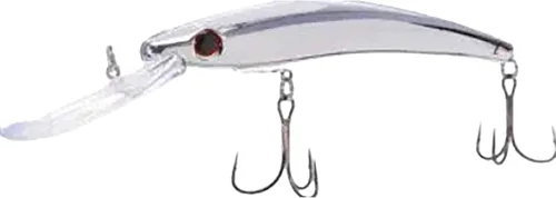 Vista 2 de Bill Lewis Pesca Lipless Realista Trolling Preciso Walleye Crankbait Lite con dos grandes Mustad Triple Grips BH Wonderbread en blanco