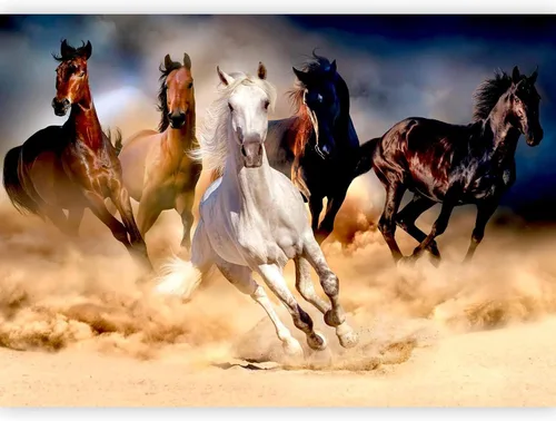 Vista 10 de artgeist Mural de pared de animales rinocerontes 77 x 55 pulgadas - Papel tapiz autoadhesivo XXL para despegar y pegar, adhesivo extraíble grande
