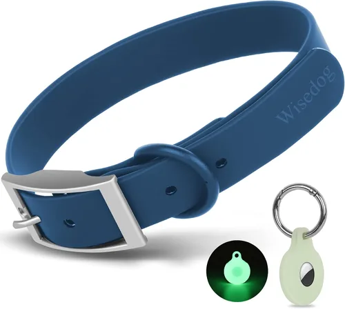 Vista 15 de Wisedog Collar de perro impermeable: ajuste múltiple de 7 a 23.6 pulgadas, correa recubierta de goma suave, fácil de limpiar, para perros pequeños