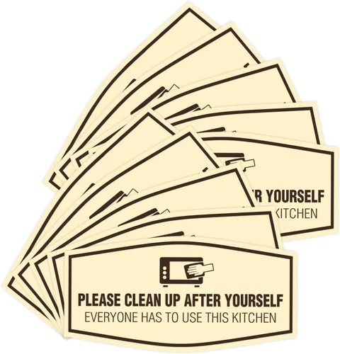Vista 16 de Signs ByLITA Fancy Please Clean Up After Yourself Everyone Has To Use This Kitchen Sign (Negro) - Pequeño