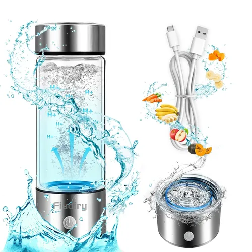 Vista 3 de Botella de agua de hidrógeno, generador de agua de hidrógeno Fiudiry mejora la calidad del agua en 3 minutos con tecnología avanzada SPE y PEM