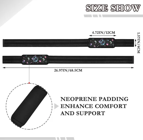 Vista 3 de Gradient Bat Lifting Wrist Straps for Weightlifting, Bodybuilding, Strength Training Padded Neoprene