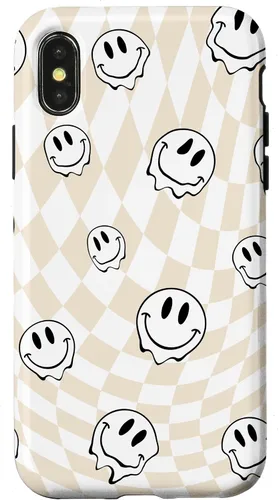 Vista 5 de Retro Swirl - Carcasa para iPhone 17, diseño de cara sonriente feliz