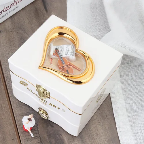 Vista 3 de Miukage Joyero musical para niñas, joyero de bailarina con elegantes pulseras y collares