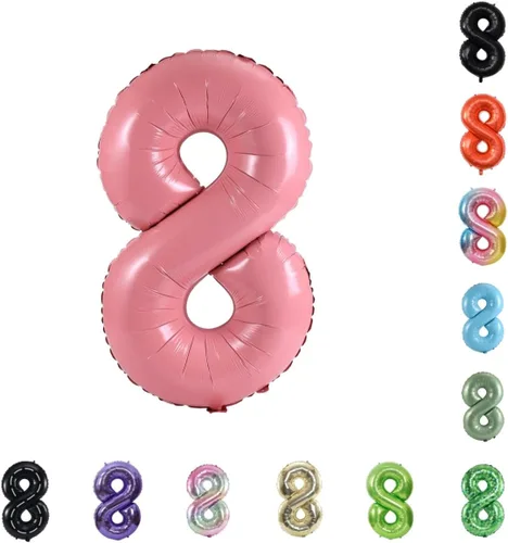 Vista 27 de Globo grande de helio con números 0-9 de 40 pulgadas para cumpleaños, bodas y fiestas (rojo, 9)