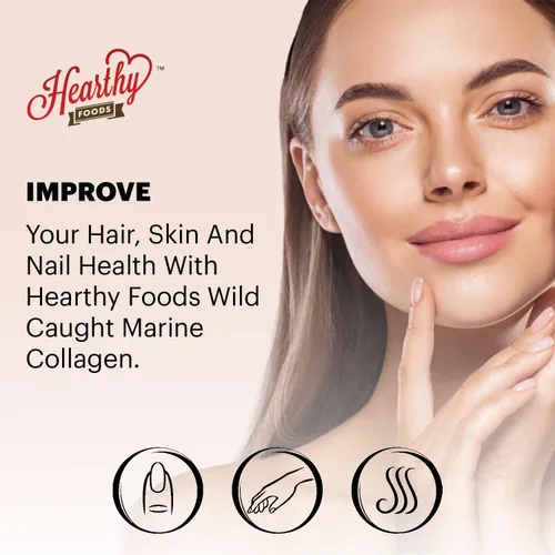 Vista 7 de HEARTHY FOODS Colágeno marino en polvo de 16 onzas, procedente de pescado capturado en la naturaleza, apto para pecatarianos, certificado Keto