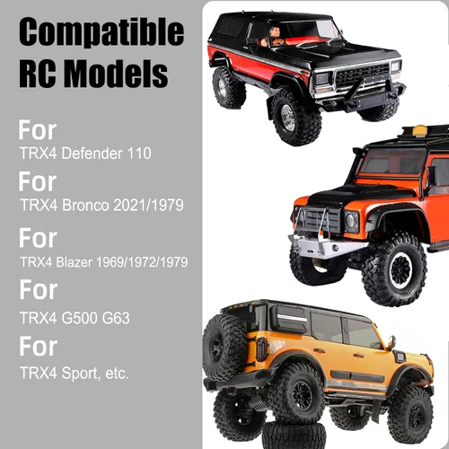 Vista 4 de DJCRAWLER Juego de armadura de chasis RC 1/10 para coche TRX-4, placa deslizante de acero inoxidable para TRAXXAS TRX4 Sport Body (Podwer Spray)