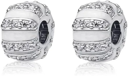 Vista 14 de ARTCHARM Collar de cadena de seguridad con cierre de amor, cuentas de corazón de plata de ley 925, ajuste de pulsera de estilo europeo 2