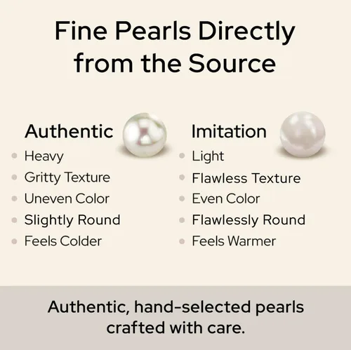 Vista 5 de The Pearl Source Real Pearl Dangle Earrings for Women with Genuine AAAA Quality White Freshwater Cultured Pearls 14K Gold Plated 925 Sterling