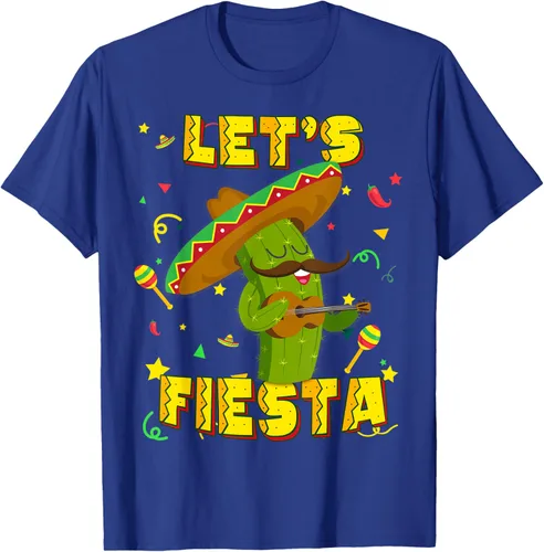 Vista 19 de Cinco De Mayo - Camiseta de regalo con sombrero de cactus Let's Fiesta, Negro, S